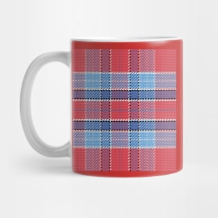 pattern Scottish tartan blue and red Mug